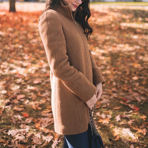 NWT JCREW TALL Lodge coat in Italian stadium-cloth wool black size 6T - Picture 13 of 15